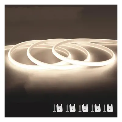 (white, 21M) Cob Led Strip 220v High Brightness Led Light Waterproof Flexible Ribbon Tape For Ro