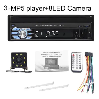 (with 8-LED Rear Camera) Automobile Inch Car Bluetooth Radio Player Car Mp5 Player