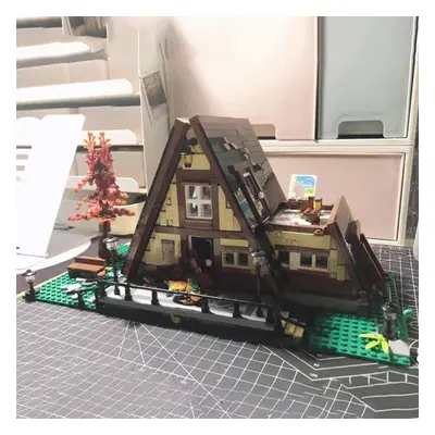 Loz Architecture Triangle Wooden House Villa Garden Tree Flower 3D Mini Blocks Bricks Building T