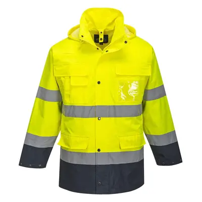 (S, Yellow/Navy) Portwest Mens S162 In Lite Hi-Vis Jacket