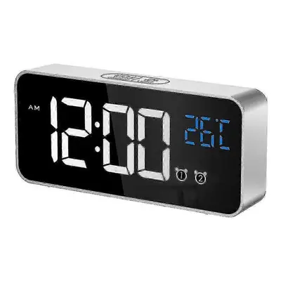 (silver) Large Digital Alarm Clock For Visually Impaired - Big Electric Clock For Bedroom, Jumbo