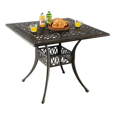 Patio Square Dining Table All-weather Outdoor Conversation Table