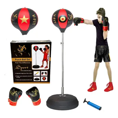 Kids/Junior/Children Free Standing Punch Boxing Bag Set Toy 4FT with Free Gloves Adjustable Heig