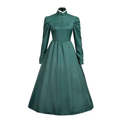 (green, XL) Anime Cosplay Costume Howl&#39;s Moving Castle Cosplay Sophie Hatter Costume Long Dr