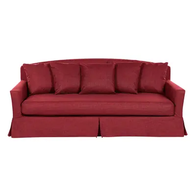 3 Seater Fabric Sofa Red GILJA