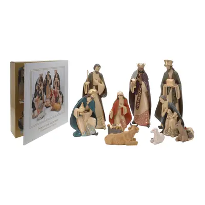 Deluxe Christmas Nativity Set - Extra Large Luxury Traditional Crib Scene With Beautiful Detaile