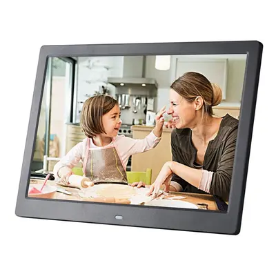 (Black) 10'' HD Digital Photo Frames Video Gift Christmas