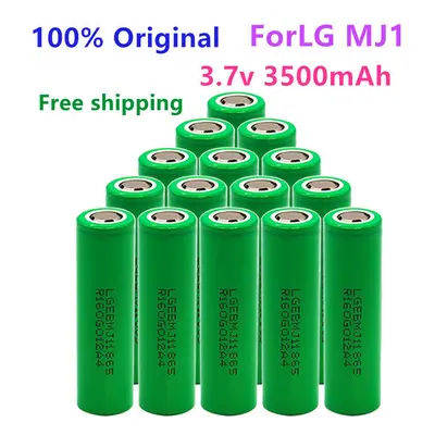 (10PCS) 100% aste lithium battery for LG MJ1 100% 3.7mAh 3500V 18650mAh 3500' original flashligh