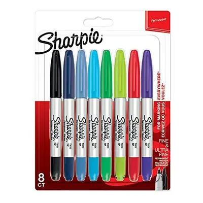 Sharpie Twin Tip Permanent Markers | Fine & Ultra-Fine Points | Assorted Colours | Count