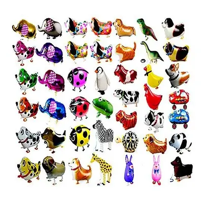 20Pcs Set Walking Animals Balloons Pets, Air Walker Balloons, Mylar Foil Helium Aluminum Balloon