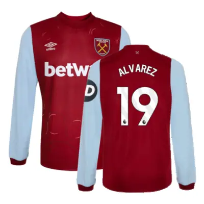 (S) West Ham Long Sleeve Home Shirt (ALVAREZ 19)