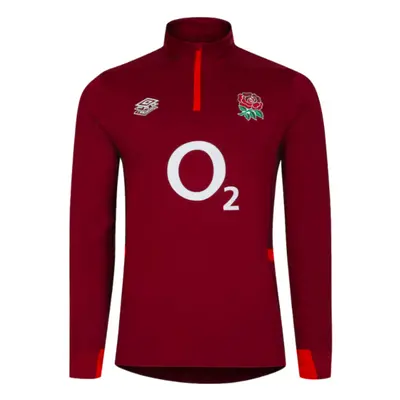 (M) England Rugby Midlayer Top (Tibetan Red)