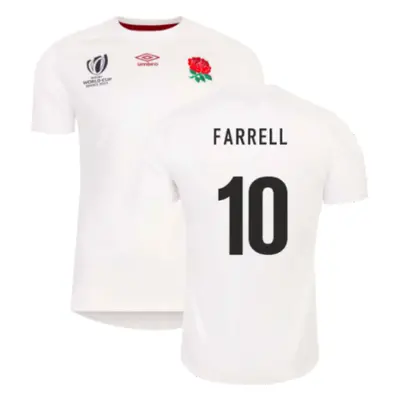 (L) England RWC Home Replica Rugby Shirt (Farrell 10)