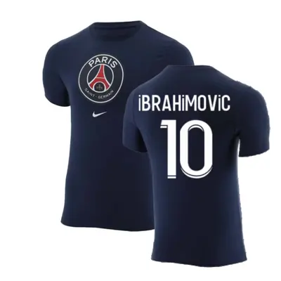 (M) PSG Crest Tee (Navy) (IBRAHIMOVIC 10)