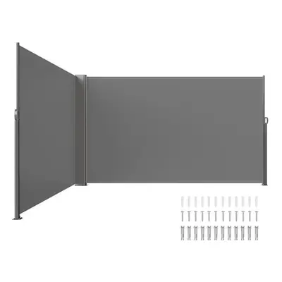 Vevor ZYPF180X600CMGY01V0 x in. Full Aluminum Rust-Proof Patio Sunshine Screen Retractable Side 