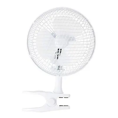 Signature S40007 6â Speed Clip Fan with Adjustable Tilt, White