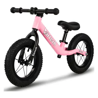 (Pink) 12" Nylon Frame Balance Bike with Air Tires