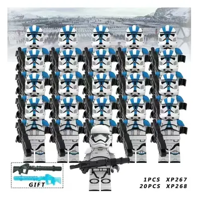 (Star Wars-Set 10) Fit Lego Star Wars Movie Series Clone Troopers Minifigures Kids Toys Gifts 21