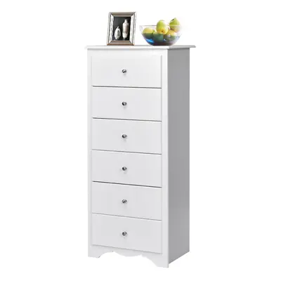 Chest of Drawers Drawers Wooden Storage Cabinet W/ Metal Handles Freesanding