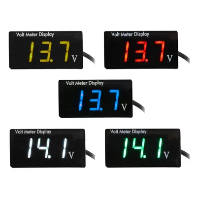 (Green, DC12V) No Bracket Waterproof DC Digital Display Meter On-board Voltage Measuring Instrum