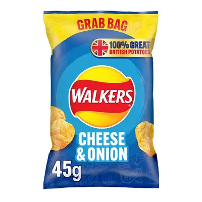 Walkers Cheese & Onion Crisps 45g (Case of 32)