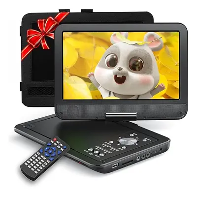 Portable DVD Player, 12.5 Inch with Car Mount, Rotatable 10.5 Inch LCD, 4~6 Hours Continuous Pla