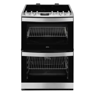 AEG CCB6741ACM SteamBake Cooker with Ceramic Hob - Stainless Steel