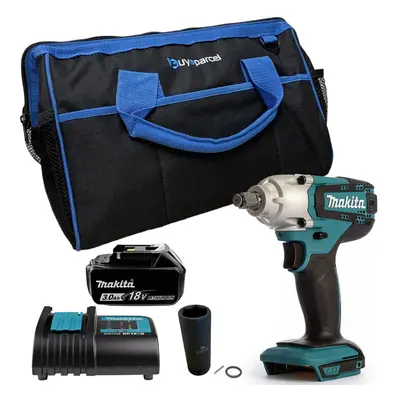 Makita DTW190Z 18v 1/2" Impact Wrench Scaffolding + 21mm Socket + 3ah Battery