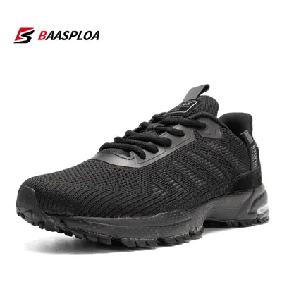 (black, 47) Baasploa Professional Running Shoes For Men Lightweight Men&apos;s Designer Mesh Sne