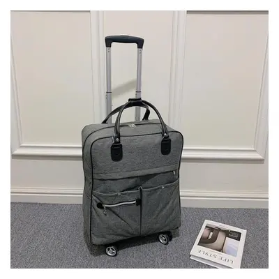 (grey, 40*24*45cm) Short Distance Travel Bag Large Capacity Luggage Bag Boarding Light Business 