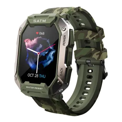 (green, camouflage) Zodvboz New Smart Watch For Men Bluetooth Full Touch Screen 5atm Waterproof 