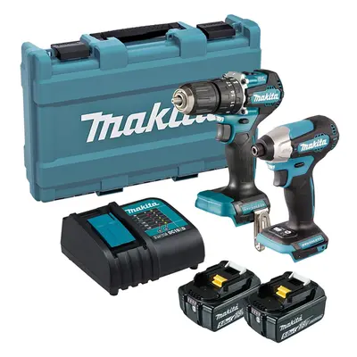 Makita 18V BRUSHLESS COMBO KIT DLX2214TJ IMPACT DRIVER AND DRILL x 5ah batts