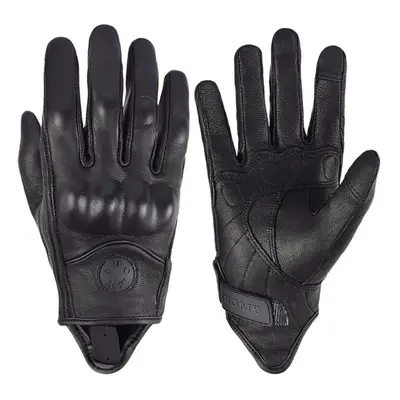 (black, M) Goatskin Motorcycle Gloves Summer Men&apos;s Brown Vintage Leather Motorcycle Motocro