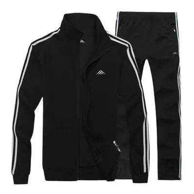 (black, XL) Hoodies Suit Sportswear Set Sweatshirt And Pant Warm Suits