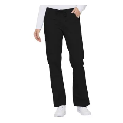 Dickies Womens Signature Mid Rise Drawstring Scrubs cargo Pant Black