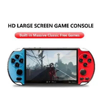 (as the picture, X7 Plus) X7/x12 Plus Handheld Game Console 5.1/7 Inch Hd Screen Portable Audio 