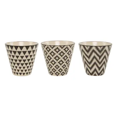 Sass & Belle Black Geo Mini Planters (Set of 3)