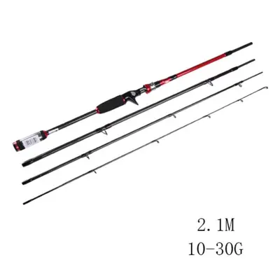 (red, CASTING15-40G-2.1M) Ftk Stage Spinning Casting Speed Fishing Rod Ultra Light Carbon Fiber 