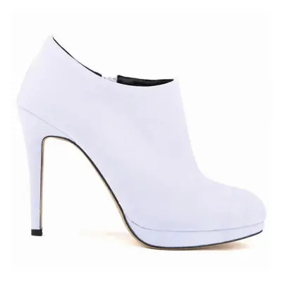 (white, 8.5) Ladies Sexy Faux Velvet Platform High Heels Short Boots Women Autumn Winter Casual 