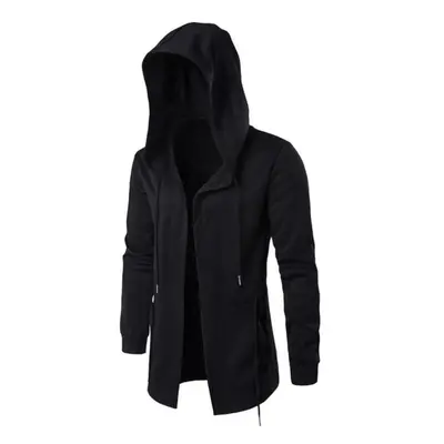 (black, 2XL) Hoodies Men Hip Hop Sweatshirt Streetwear Black Gown Coats Men Hooded Cloak Mantle 