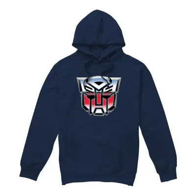 (M, Navy) Transformers Mens Autobot Airbrush Logo Hoodie