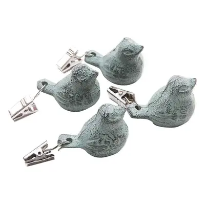 4 Pieces Tablecloth Weights Clips, Iron Antique Bird Pendant Tablecloth Clip Weights