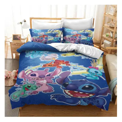 (Pattern 19, Double) Lilo Stitch Bedding Single Double Duvet Cover Set