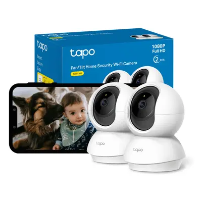 Tapo Pan/Tilt Smart Security Indoor Camera, Baby Monitor, CCTV, 360? Rotational Views, Works wit