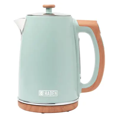 (Sage Green) Temperature Control Kettle - 3000w Fast Boil, Woodgrain Effect Finish, 1.7L - Green