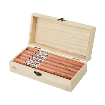 Solid Wood Rectangular Cigars Storage Box Retro Wooden Box Gift Box Flip Type