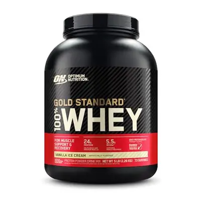 Optimum Nutrition Gold Standard 100% Whey Muscle Building and Recovery Protein Powder With Natur