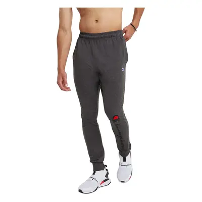 Champion Joggers Lightweight Lounge Jersey Graphic Pants for Men Granite Heather Script Small