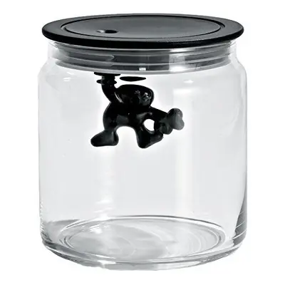 A Di Alessi Glass Gianni Jar A Little Man Holding On Tight Small Kitchen Box with Hermetic Lid i