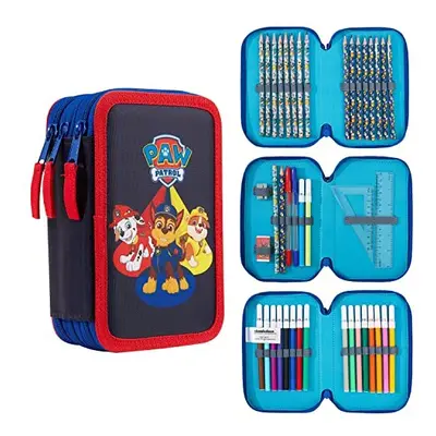 Pencil Case with Stationery Set Marshall Chase Rubble Filled Pencil Case Multiple Zipped Compart